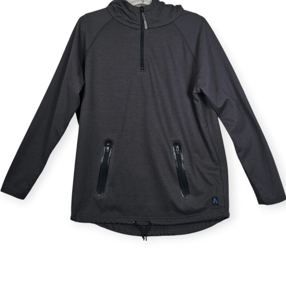 Anthropologie Fly-Fishing Pullover Hoodie - Small Gray